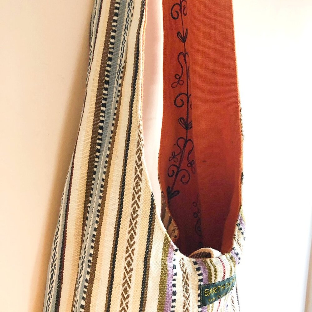 Earth Divas Reversible Boho Embroidered Hobo Bag - Picture 14 of 15